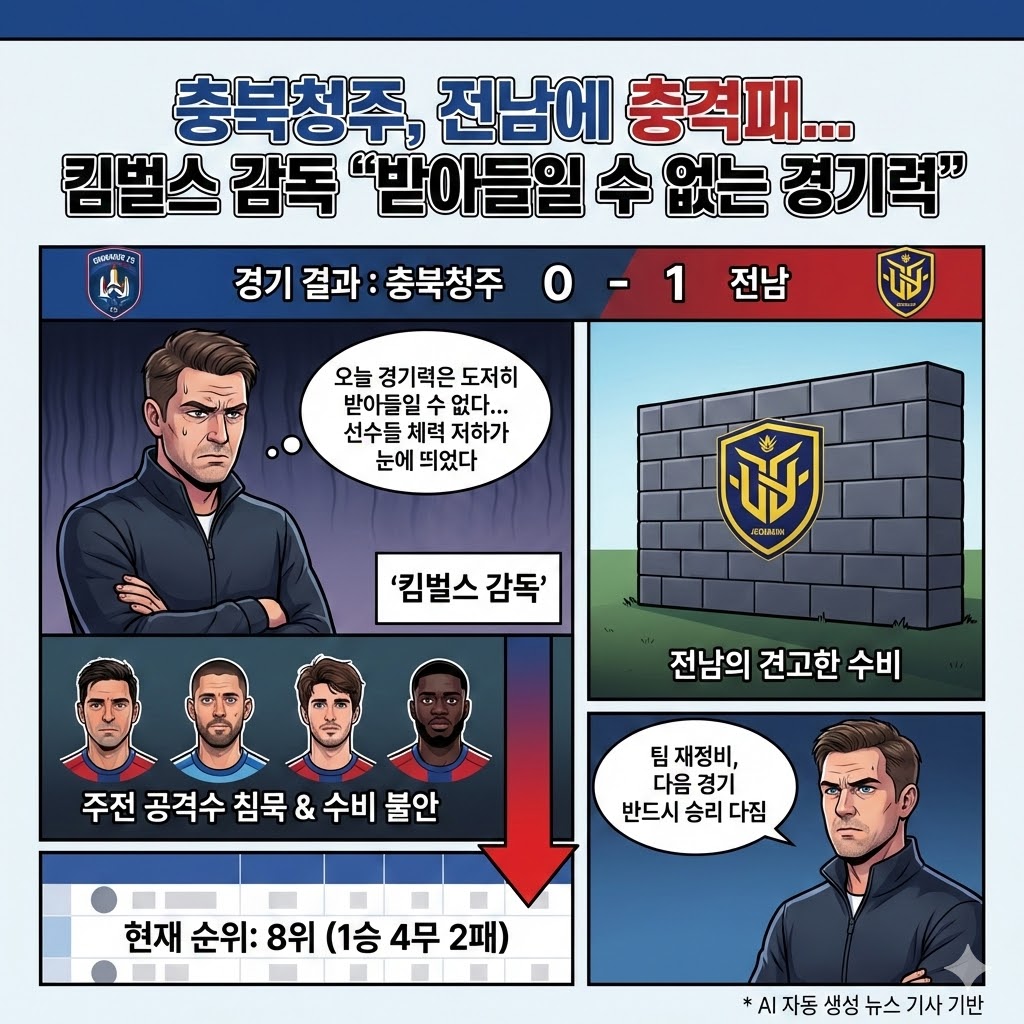 충북청주 충격패! 킴벌스 감독 [경기력, 용납 불가]